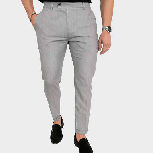 Pantalon en lin gris
