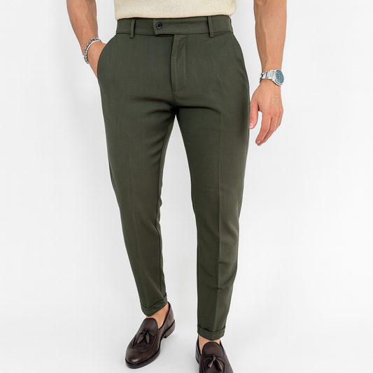 Pantalon en lin khaki