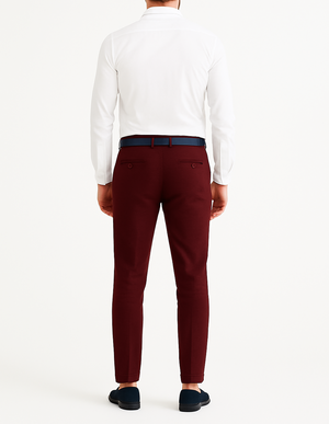 Pantalon chino bordeaux