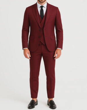 Costume homme bordeaux roi 3 pièces Pirla