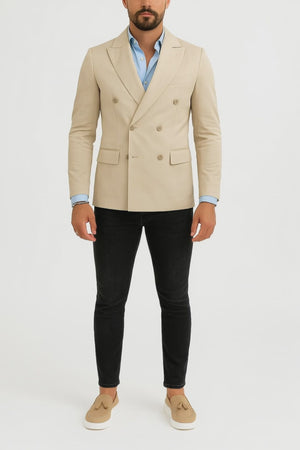 Blazer homme beige croisé Mario (veste seule)