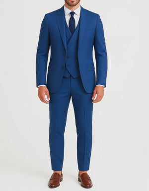 Costume homme bleu roi 3 pièces Pirla