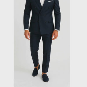 Costume homme bleu marine croisé