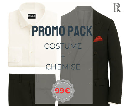 Smoking noir + chemise blanche