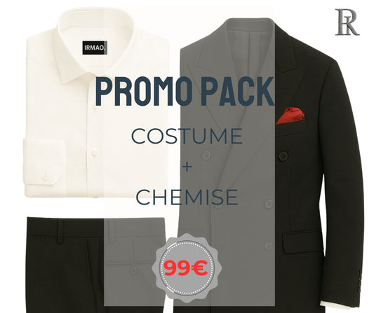Smoking noir + chemise blanche