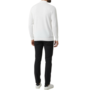 Pull homme blanc col zip