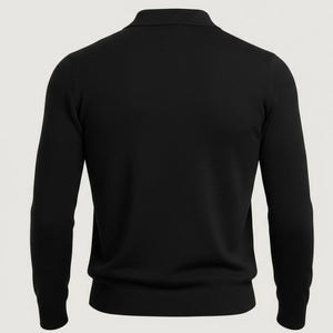 Pull homme noir col zip
