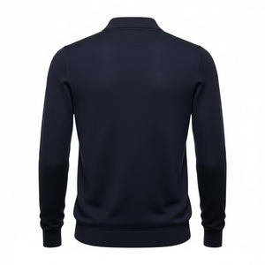 Pull homme bleu col zip