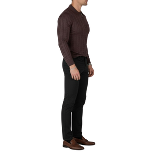 Pull homme café col zip et torsadé (Copie)