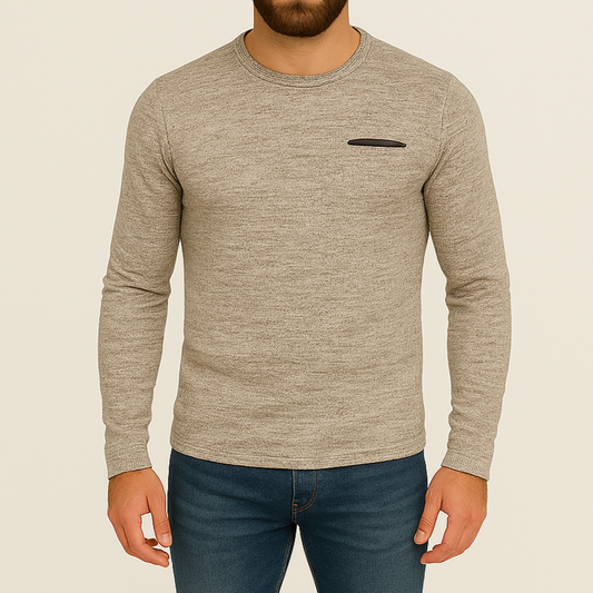 Pull homme bleu LEO