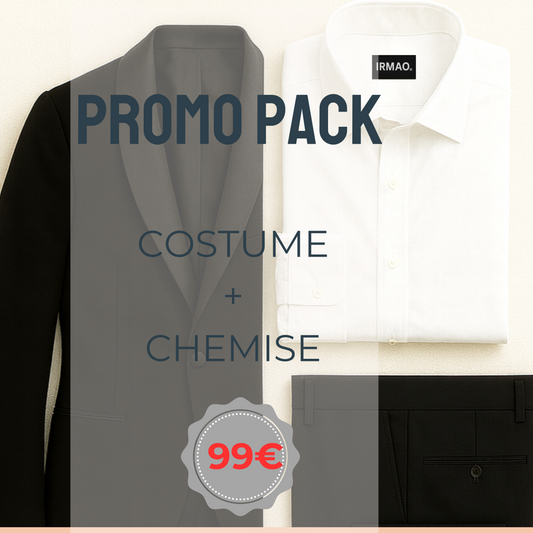 Smoking noir + chemise blanche